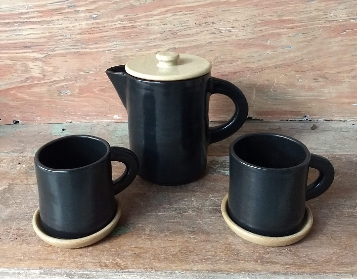 Línea de café, tazas/pocillos hechos a mano